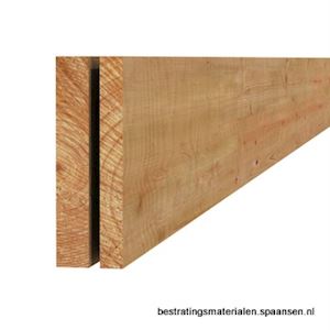 Plank Douglas fijnbezaagd 20x2,2 cm groen geïmpregneerd