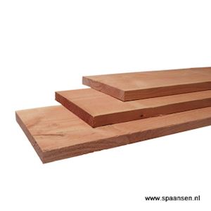 Plank Douglas fijnbezaagd 14x1,5 cm onbehandeld
