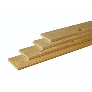 Plank Mid. Eur. Vuren geschaafd 14,5x1,8 cm Groen Geïmpregneerd