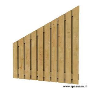 Scherm Grenen geschaafd verticaal 21 planks 17 mm 180x180/90 cm afloop