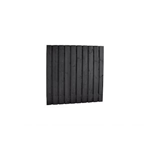 Scherm Naaldhout geschaafd 21 planks 15 mm 180x180 cm geïmpregneerd en zwart gespoten
