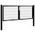 Hillfence dubbele poort Premium-line 300x100 cm zwart