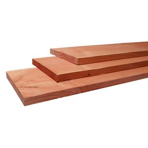 OUTLET Plank Douglas fijnbezaagd 300x14x1,5 cm onbehandeld