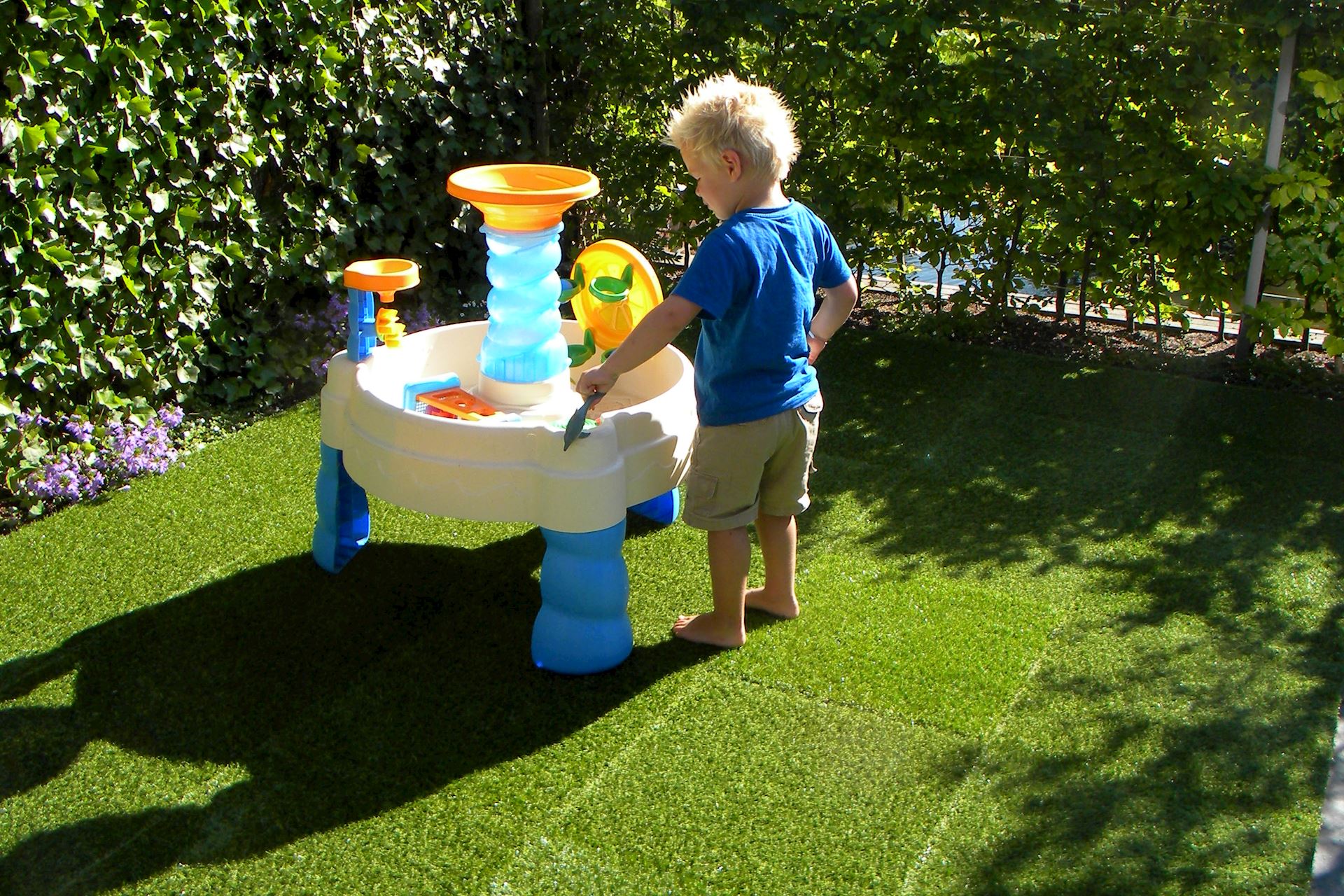 Kindvriendelijke tuin kunststof tegels